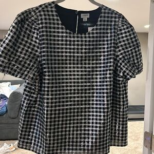 NWT J Crew Top Lurex Crinkle